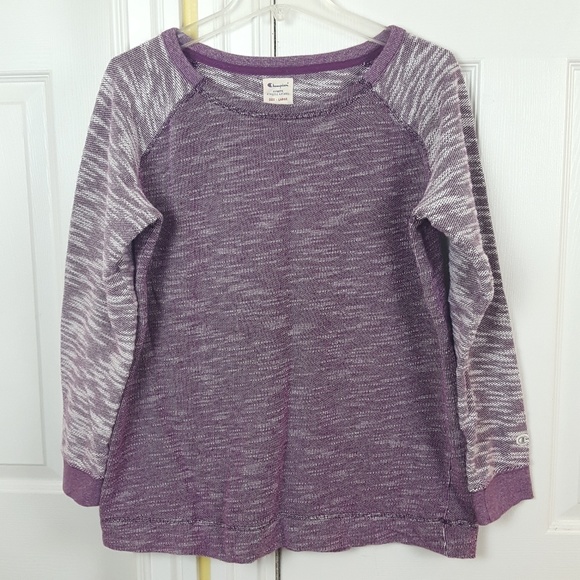Champion Crewneck Purple Sweater Women's Large - Picture 1 of 7